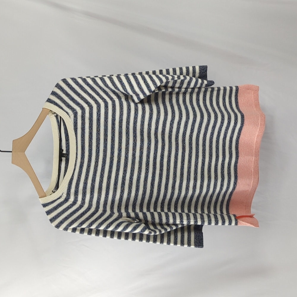 Talbots Cotton Blend Striped Sweater